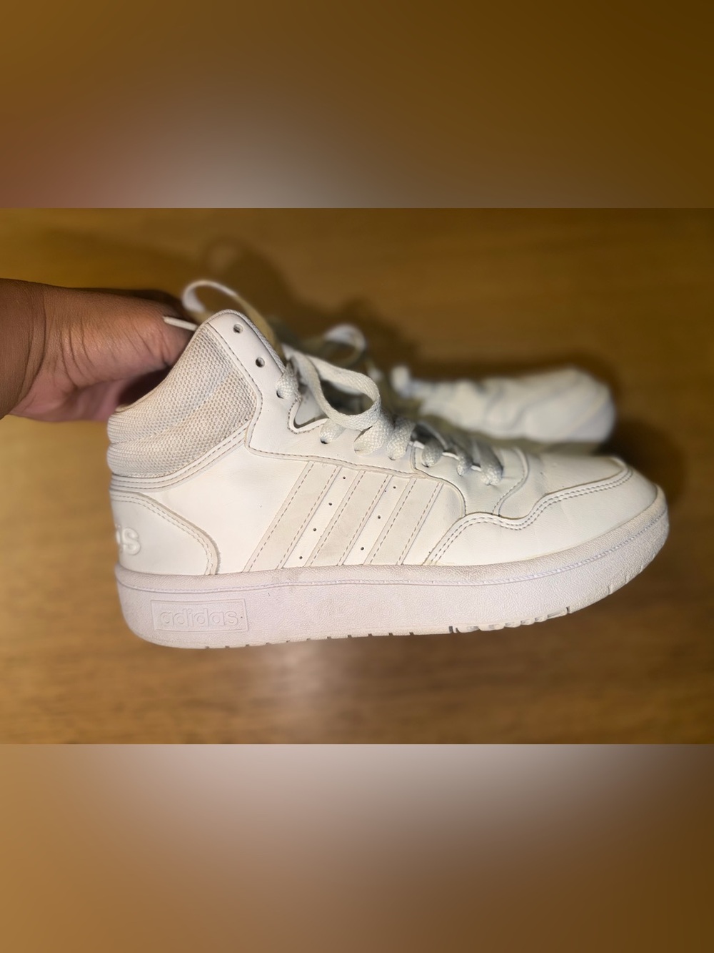 Adidas White High-Top Sneakers